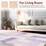 Ultra Soft Area Rug, Non Slip, Stain Resistant, Washable Area Rugs for Living Room, Bedroom, Coquette Bow Area Rug Uno Reverse Design Aesthetic Decor Carpet(Purple)