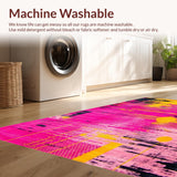 Contemporary Geometric Yellow Pink Fusion(Pink)