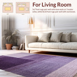 Ultra Soft Area Rug, Non Slip, Stain Resistant, Washable Area Rugs for Living Room, Bedroom, Modern Solid Texture Rug With Urban Chic Velvet Finish And Deep Purple Hue(Purple)