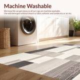 Ultra Soft Area Rug, Non Slip, Stain Resistant, Washable Area Rugs for Living Room, Bedroom, Boho Chic Kitchen Area Comfort Mat for Standing Sink Office(Beige)