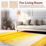 Ultra Soft Area Rug, Non Slip, Stain Resistant, Washable Area Rugs for Living Room, Bedroom, Elegant Soft Yellow Accent Piece(Yellow)