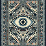 Ultra Soft Area Rug, Non Slip, Stain Resistant, Washable Area Rugs for Living Room, Bedroom, Dark Gray Contemporary Geometric Charm(Black)