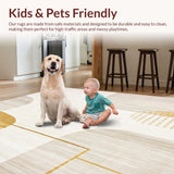 Modern Beige Area Runner(Beige)