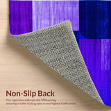 Ultra Soft Area Rug, Non Slip, Stain Resistant, Washable Area Rugs for Living Room, Bedroom, Modern Geometric Trellis Aesthetic(Purple)