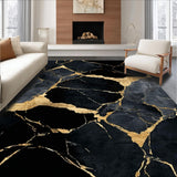 Artistic Fluid Marble Motif(Black)