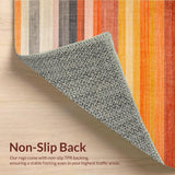 Ultra Soft Area Rug, Non Slip, Stain Resistant, Washable Area Rugs for Living Room, Bedroom, Chic Minimalist Tassel Accents(Orange)