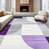 Ultra Soft Area Rug, Non Slip, Stain Resistant, Washable Area Rugs for Living Room, Bedroom, Playful Colorful Symmetrical Motif(Purple)