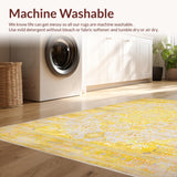 Chic Distressed Medallion Motif(Yellow)