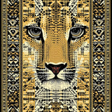Ultra Soft Area Rug, Non Slip, Stain Resistant, Washable Area Rugs for Living Room, Bedroom, Modern Chic Safari Aesthetic(Gold)