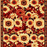 Ultra Soft Area Rug, Non Slip, Stain Resistant, Washable Area Rugs for Living Room, Bedroom, Striking Handwoven Floral Elegance(Red)