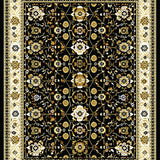 Ultra Soft Area Rug, Non Slip, Stain Resistant, Washable Area Rugs for Living Room, Bedroom, Rustic Tiled Pattern Diversity(Black)