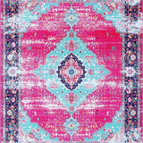 Ultra Soft Area Rug, Non Slip, Stain Resistant, Washable Area Rugs for Living Room, Bedroom, Soft Pastel Geometric Accents(Pink)