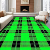 Ultra Soft Area Rug, Non Slip, Stain Resistant, Washable Area Rugs for Living Room, Bedroom, Rustic Buffalo Plaid Motif(Black)