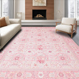 Ultra Soft Area Rug, Non Slip, Stain Resistant, Washable Area Rugs for Living Room, Bedroom, Trendy Blush Minimalist Cozy Appeal(Pink)