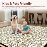 Minimalist Art Deco Area with Symmetrical Arch Motif and Graphic Detailing(Beige)