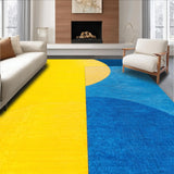 Ultra Soft Area Rug, Non Slip, Stain Resistant, Washable Area Rugs for Living Room, Bedroom, Contemporary Box Pattern Home Office Carpet(Yellow)