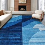 Transitional Blue Toned Geometric Motif(Blue)