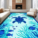 Coastal Marine Life Motif(Blue)
