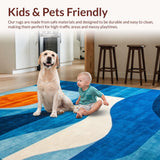 Sophisticated Geometric Wave Motif(Blue)