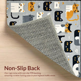 Ultra Soft Area Rug, Non Slip, Stain Resistant, Washable Area Rugs for Living Room, Bedroom, Vivid Unique Animal Art Design(Gray)