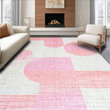 Ultra Soft Area Rug, Non Slip, Stain Resistant, Washable Area Rugs for Living Room, Bedroom, Uno-Inspired Pink White Bow Rug: Decorative Floor Covering(Pink)