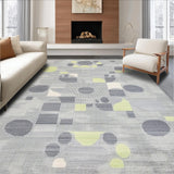 Ultra Soft Area Rug, Non Slip, Stain Resistant, Washable Area Rugs for Living Room, Bedroom, Stylish Minimalist Geometric Shapes(Gray)