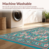 Ultra Soft Area Rug, Non Slip, Stain Resistant, Washable Area Rugs for Living Room, Bedroom, Spiral Stair Treads Covers Pack Stairway Grip(Blue)