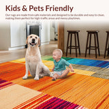 Ultra Soft Area Rug, Non Slip, Stain Resistant, Washable Area Rugs for Living Room, Bedroom, Reversible Boho Orange Nursery Playroom Rug(Orange)