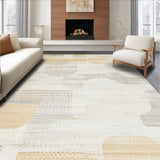 Ultra Soft Area Rug, Non Slip, Stain Resistant, Washable Area Rugs for Living Room, Bedroom, Boho Chic Modern Beige with Abstract Geometric Prints(Beige)