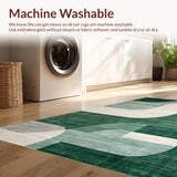 Ultra Soft Area Rug, Non Slip, Stain Resistant, Washable Area Rugs for Living Room, Bedroom, Sleek Contemporary Geometric Shapes(Gray)