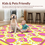 Ultra Soft Area Rug, Non Slip, Stain Resistant, Washable Area Rugs for Living Room, Bedroom, Bright Cheerful Holiday Aesthetic(Yellow)