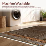 Ultra Soft Area Rug, Non Slip, Stain Resistant, Washable Area Rugs for Living Room, Bedroom, Rustic Brown Faux Cowhide Living Room Rug(Brown)