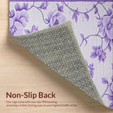 Ultra Soft Area Rug, Non Slip, Stain Resistant, Washable Area Rugs for Living Room, Bedroom, Soft Fuzzy Minimalist Charm(Purple)