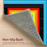 Ultra Soft Area Rug, Non Slip, Stain Resistant, Washable Area Rugs for Living Room, Bedroom, Unique Artistic Gradient Play(Blue)