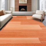 Ultra Soft Area Rug, Non Slip, Stain Resistant, Washable Area Rugs for Living Room, Bedroom, Elegant Minimalist Earthy Palette(Orange)