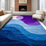 Ultra Soft Area Rug, Non Slip, Stain Resistant, Washable Area Rugs for Living Room, Bedroom, Trendy Abstract Floral Composition(Purple)