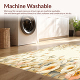 Ultra Soft Area Rug, Non Slip, Stain Resistant, Washable Area Rugs for Living Room, Bedroom, Whispering Meadow Floral Modern Home Style(Ivory)