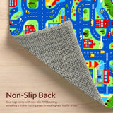 Brightly Colored City Journey Canvas(Blue)