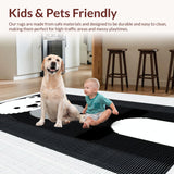 Ultra Soft Area Rug, Non Slip, Stain Resistant, Washable Area Rugs for Living Room, Bedroom, Sophisticated Elegant Animal Print(Black)