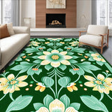 Ultra Soft Area Rug, Non Slip, Stain Resistant, Washable Area Rugs for Living Room, Bedroom, Textured Moss Area Rug for Kitchen and Laundry Room(Green)