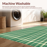 Contemporary Beige Checkered Style(Green)