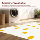 Ultra Soft Area Rug, Non Slip, Stain Resistant, Washable Area Rugs for Living Room, Bedroom, Lighthearted Soft Textured Art(Yellow)