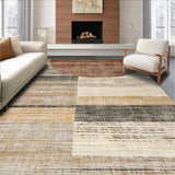 Ultra Soft Area Rug, Non Slip, Stain Resistant, Washable Area Rugs for Living Room, Bedroom, Rustic Earth Tones Texture(Brown)