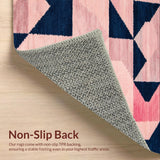Ultra Soft Area Rug, Non Slip, Stain Resistant, Washable Area Rugs for Living Room, Bedroom, Navy Blue Yoga Mat Modern Area Carpet(Pink)