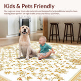 Beige Geometric and Scrollwork(Ivory)