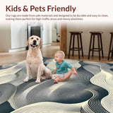 Graphic Zephyr Striped Entry Modern Flair(Beige)