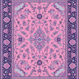 Ultra Soft Area Rug, Non Slip, Stain Resistant, Washable Area Rugs for Living Room, Bedroom, Elegant Vintage Floral Motif(Pink)