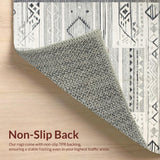 Ultra Soft Area Rug, Non Slip, Stain Resistant, Washable Area Rugs for Living Room, Bedroom, Rustic Earthy Tones with Lattice Design(Gray)