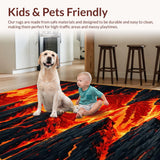 Vivid Abstract Volcanic Motif(Red)