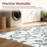 Ultra Soft Area Rug, Non Slip, Stain Resistant, Washable Area Rugs for Living Room, Bedroom, Sleek Contemporary Symmetrical Artwork(Gray)